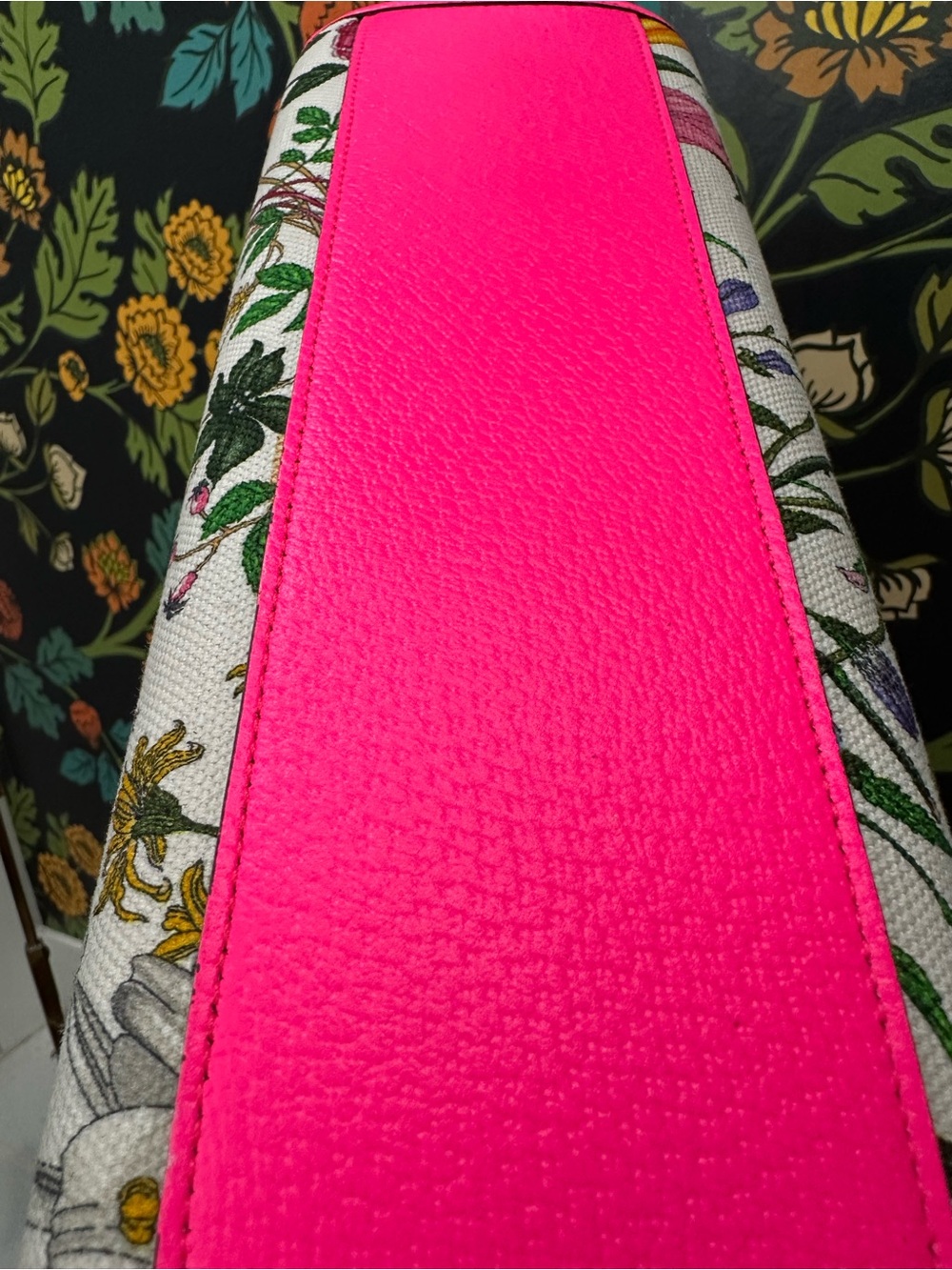 Gucci Flora Tote Pink Floral Canvas Crossbody Bag 550141 - Picture 14 of 17
